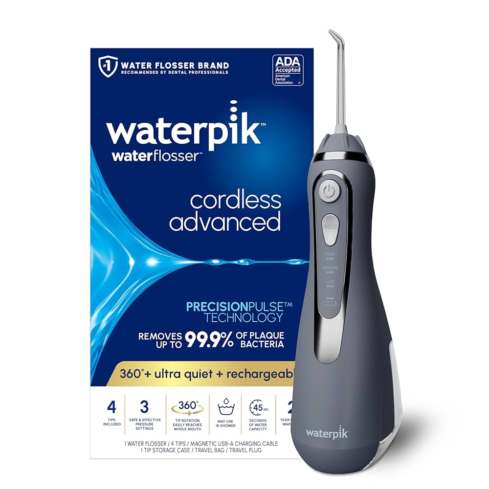 waterpik waterflosser 充電式 Amazon.com: Waterpik Cordless Pearl Water Flosser Bundle